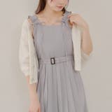 サックス | 肩ひもフリルプリーツジャンスカ | RMAF　NICE CLAUP / OLIVE des OLIVE