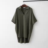 カーキ | 【NAO】スキッパーシャツ | RMAF　NICE CLAUP / OLIVE des OLIVE