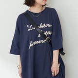 ネイビー | 【NAO】刺繍ロゴBIGTシャツ | RMAF NICE CLAUP / OLIVE des OLIVE