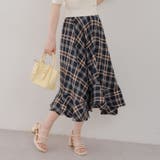 ネイビー | イレヘムチェックスカート | RMAF NICE CLAUP / OLIVE des OLIVE