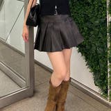 ブラック | ベルト付合皮ミニスカート | RMAF NICE CLAUP / OLIVE des OLIVE