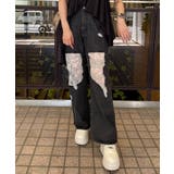 ブラック | ダメージレースデニムパンツ | RMAF　NICE CLAUP / OLIVE des OLIVE