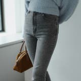 ブラック | 【2サイズ展開】キラキラストレッチセミフレアデニム | RMAF　NICE CLAUP / OLIVE des OLIVE