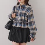 【韓国ガーリー】胸リボンチェックシャツ | RMAF　NICE CLAUP / OLIVE des OLIVE | 詳細画像8 