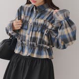 【韓国ガーリー】胸リボンチェックシャツ | RMAF　NICE CLAUP / OLIVE des OLIVE | 詳細画像9 