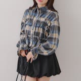 【韓国ガーリー】胸リボンチェックシャツ | RMAF　NICE CLAUP / OLIVE des OLIVE | 詳細画像10 