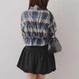 【韓国ガーリー】胸リボンチェックシャツ | RMAF　NICE CLAUP / OLIVE des OLIVE | 詳細画像11 