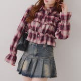 【韓国ガーリー】胸リボンチェックシャツ | RMAF　NICE CLAUP / OLIVE des OLIVE | 詳細画像12 