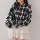 【韓国ガーリー】胸リボンチェックシャツ | RMAF　NICE CLAUP / OLIVE des OLIVE | 詳細画像15 