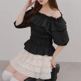 シャーリングオフショルブラウス | RMAF　NICE CLAUP / OLIVE des OLIVE | 詳細画像2 