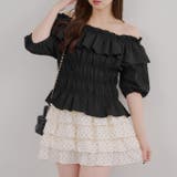 シャーリングオフショルブラウス | RMAF　NICE CLAUP / OLIVE des OLIVE | 詳細画像3 