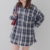 衿合皮刺繍入りチェックシャツ | RMAF　NICE CLAUP / OLIVE des OLIVE | 詳細画像26 