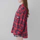 衿合皮刺繍入りチェックシャツ | RMAF　NICE CLAUP / OLIVE des OLIVE | 詳細画像41 