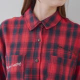 衿合皮刺繍入りチェックシャツ | RMAF　NICE CLAUP / OLIVE des OLIVE | 詳細画像44 