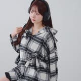 オフ | リボン付チェックフードシャツ | RMAF NICE CLAUP / OLIVE des OLIVE