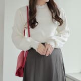 【6色展開】配色メローパワショルリブニット | RMAF　NICE CLAUP / OLIVE des OLIVE | 詳細画像12 