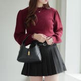 【6色展開】配色メローパワショルリブニット | RMAF　NICE CLAUP / OLIVE des OLIVE | 詳細画像3 