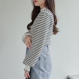 【6色展開】配色メローパワショルリブニット | RMAF　NICE CLAUP / OLIVE des OLIVE | 詳細画像48 