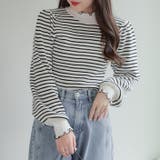 ボーダー | 【6色展開】配色メローパワショルリブニット | RMAF　NICE CLAUP / OLIVE des OLIVE