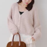 ピンクベージュ | ラメフェザー色々釦カーディガン | RMAF　NICE CLAUP / OLIVE des OLIVE