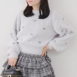 リボン刺しゅうフェザープルオーバー | RMAF　NICE CLAUP / OLIVE des OLIVE | 詳細画像1 