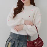 ホワイト系 | リボン・ハート刺しゅうフェザープルオーバー | RMAF　NICE CLAUP / OLIVE des OLIVE