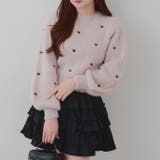 ベージュ系 | リボン・ハート刺しゅうフェザープルオーバー | RMAF　NICE CLAUP / OLIVE des OLIVE