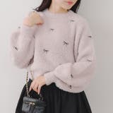 ベージュ | リボン刺しゅうフェザープルオーバー | RMAF　NICE CLAUP / OLIVE des OLIVE