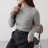 【7色展開】パール付プチハイリブニット | RMAF　NICE CLAUP / OLIVE des OLIVE | 詳細画像33 