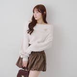 【ブローチ付き】オフショルシャギーニット | RMAF　NICE CLAUP / OLIVE des OLIVE | 詳細画像8 