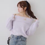 【ブローチ付き】オフショルシャギーニット | RMAF　NICE CLAUP / OLIVE des OLIVE | 詳細画像2 