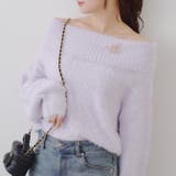 【ブローチ付き】オフショルシャギーニット | RMAF NICE CLAUP / OLIVE des OLIVE | 詳細画像1