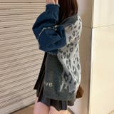 デニム切替ヒョウ柄カーディガン | RMAF　NICE CLAUP / OLIVE des OLIVE | 詳細画像8 