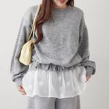 3Dフラワー付ニットチュニック | RMAF　NICE CLAUP / OLIVE des OLIVE | 詳細画像8 