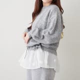 3Dフラワー付ニットチュニック | RMAF　NICE CLAUP / OLIVE des OLIVE | 詳細画像9 