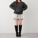 3Dフラワー付ニットチュニック | RMAF　NICE CLAUP / OLIVE des OLIVE | 詳細画像15 