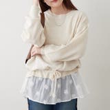 3Dフラワー付ニットチュニック | RMAF　NICE CLAUP / OLIVE des OLIVE | 詳細画像3 