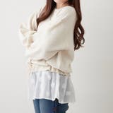 アイボリー | 3Dフラワー付ニットチュニック | RMAF　NICE CLAUP / OLIVE des OLIVE