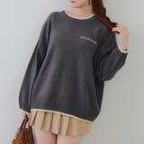 チャコール | バックロゴマットモールニット | RMAF　NICE CLAUP / OLIVE des OLIVE