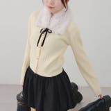 アイボリー | ティペット付カーディガン | RMAF　NICE CLAUP / OLIVE des OLIVE