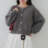 ビジューリボンカーディガン | RMAF　NICE CLAUP / OLIVE des OLIVE | 詳細画像1 