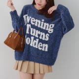 ブルー | ベロアモールロゴニットプルオーバー | RMAF NICE CLAUP / OLIVE des OLIVE