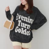 チャコール | ベロアモールロゴニットプルオーバー | RMAF NICE CLAUP / OLIVE des OLIVE