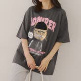 チャコール | メガネネコラメニット帽ビッグTシャツ | RMAF　NICE CLAUP / OLIVE des OLIVE
