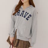 トップグレー | ビッグロゴジップパーカー | RMAF　NICE CLAUP / OLIVE des OLIVE