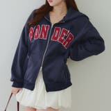 ネイビー | 裏起毛 ビッグロゴジップパーカー | RMAF NICE CLAUP / OLIVE des OLIVE