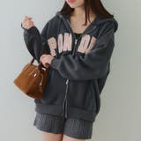 チャコール | 裏起毛 ビッグロゴジップパーカー | RMAF NICE CLAUP / OLIVE des OLIVE