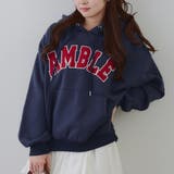 ネイビー | 【裏起毛】ロゴフードパーカー | RMAF　NICE CLAUP / OLIVE des OLIVE