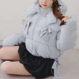 サックス | リボンが可愛いガーリーアウター♪2WAYリボン中綿ブルゾン | RMAF　NICE CLAUP / OLIVE des OLIVE