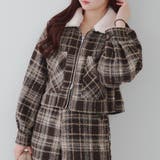 ブラウン | 衿ファー付ショートジャケット | RMAF NICE CLAUP / OLIVE des OLIVE